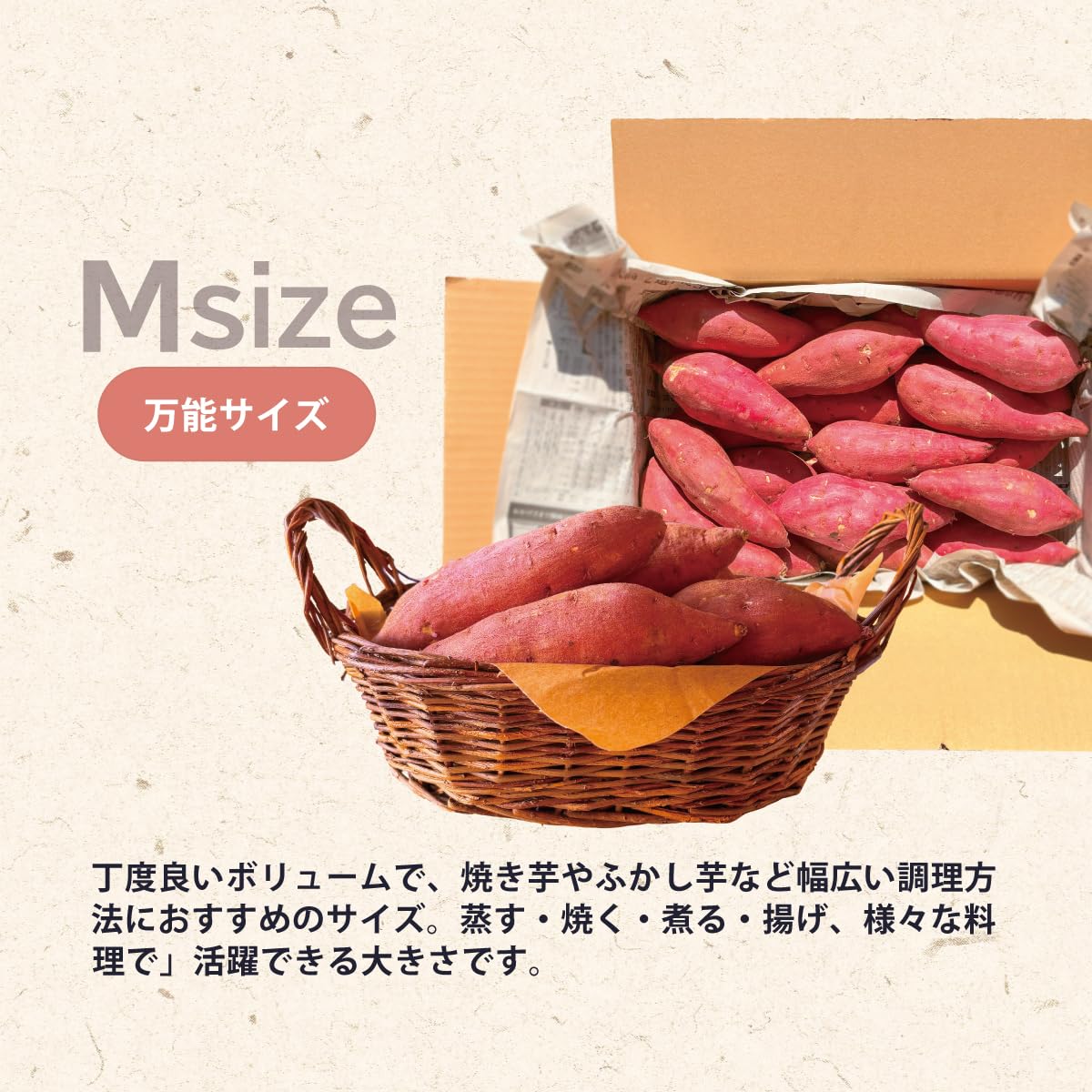 Amazon.co.jp: 茨城県産 さつまいも 追熟 紅はるか 5kg箱 (Mサイズ